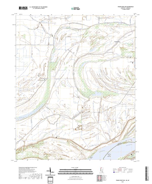 US Topo 7.5-minute map for Friars Point NW MSAR