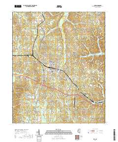 USGS US Topo 7.5-minute map for Iuka MS 2020