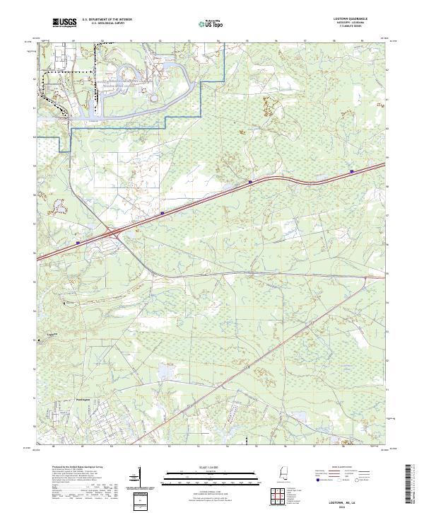 US Topo 7.5-minute map for Logtown MSLA