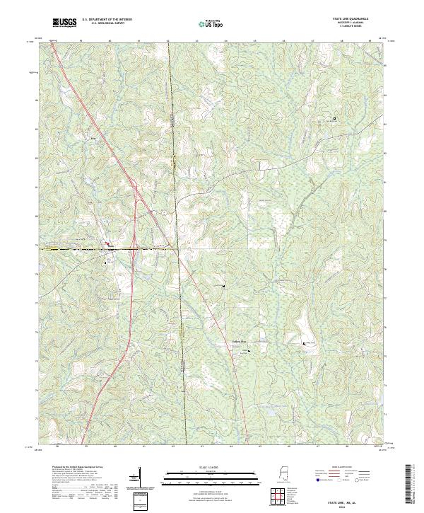 US Topo 7.5-minute map for State Line MSAL