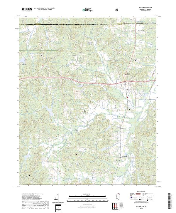 US Topo 7.5-minute map for Walnut MSTN