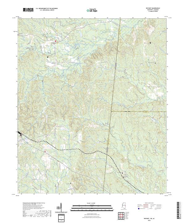 US Topo 7.5-minute map for Whynot MSAL