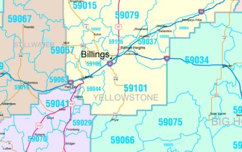 Color Cast Style Wall Map of Montana by Market Maps