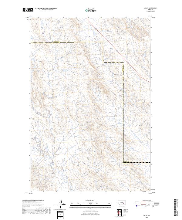 US Topo 7.5-minute map for Ahles MT