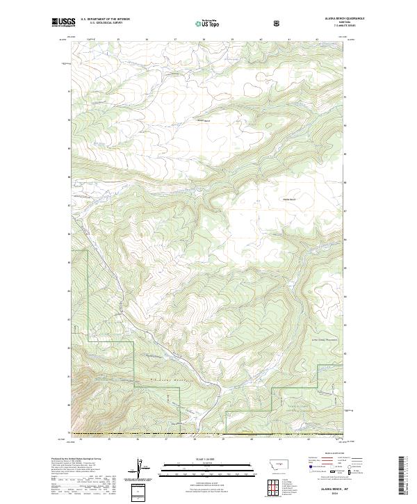US Topo 7.5-minute map for Alaska Bench MT