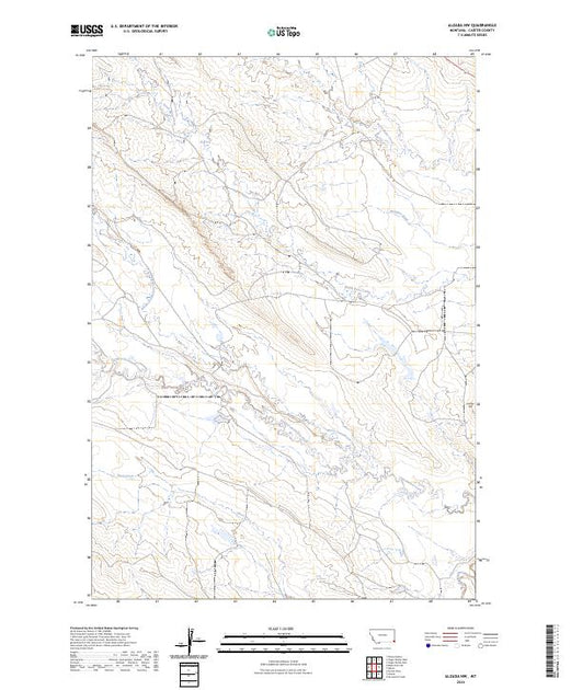 US Topo 7.5-minute map for Alzada NW MT – American Map Store