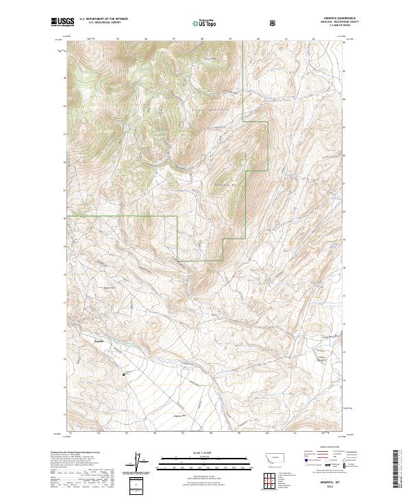 US Topo 7.5-minute map for Argenta MT