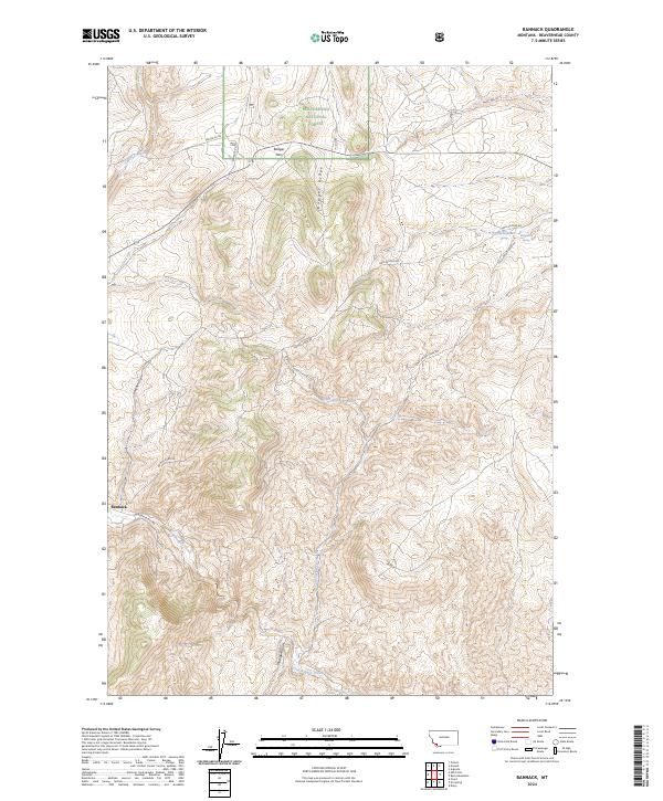 US Topo 7.5-minute map for Bannack MT – American Map Store