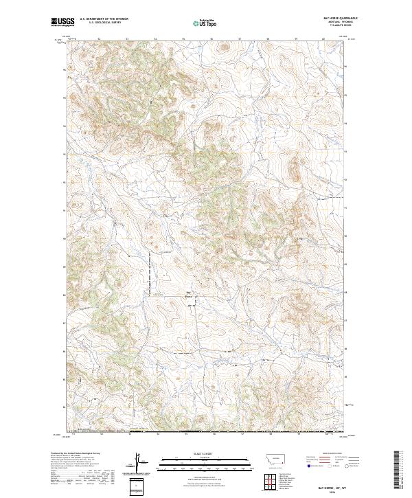 US Topo 7.5-minute map for Bay Horse MTWY