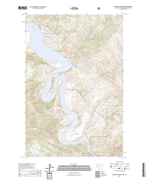 US Topo 7.5-minute map for Beartooth Mountain MT