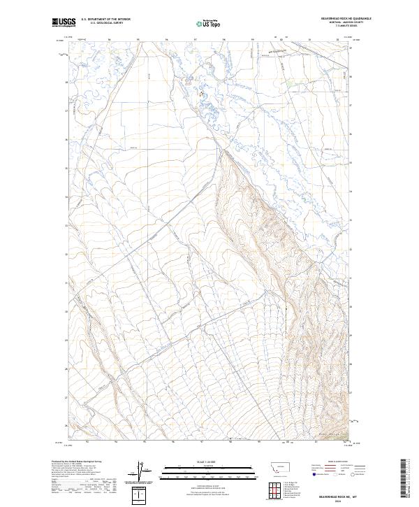 US Topo 7.5-minute map for Beaverhead Rock NE MT