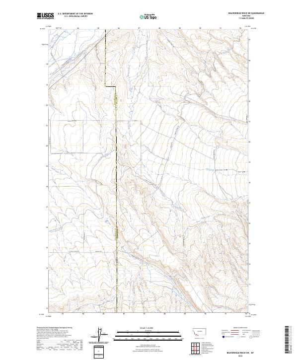 US Topo 7.5-minute map for Beaverhead Rock SW MT