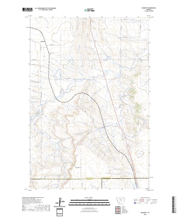 US Topo 7.5-minute map for Belmont MT