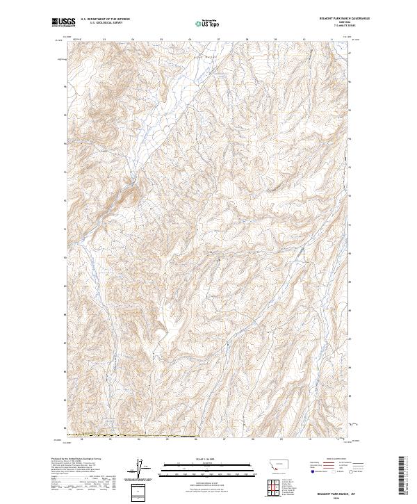 US Topo 7.5-minute map for Belmont Park Ranch MT