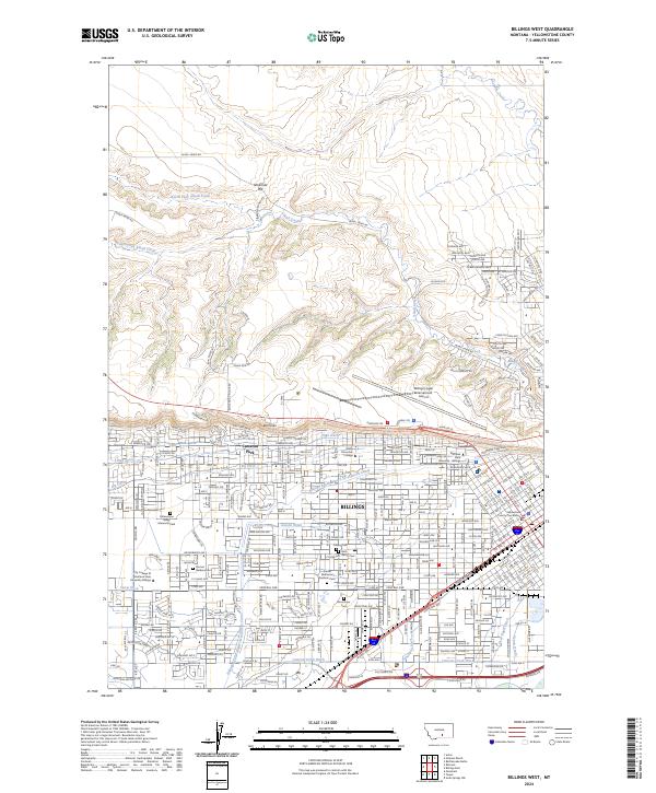 US Topo 7.5-minute map for Billings West MT