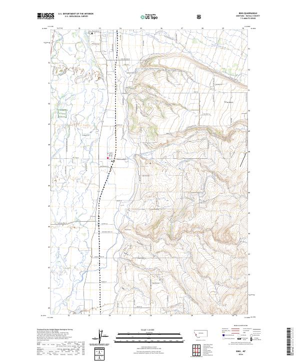 US Topo 7.5-minute map for Bing MT