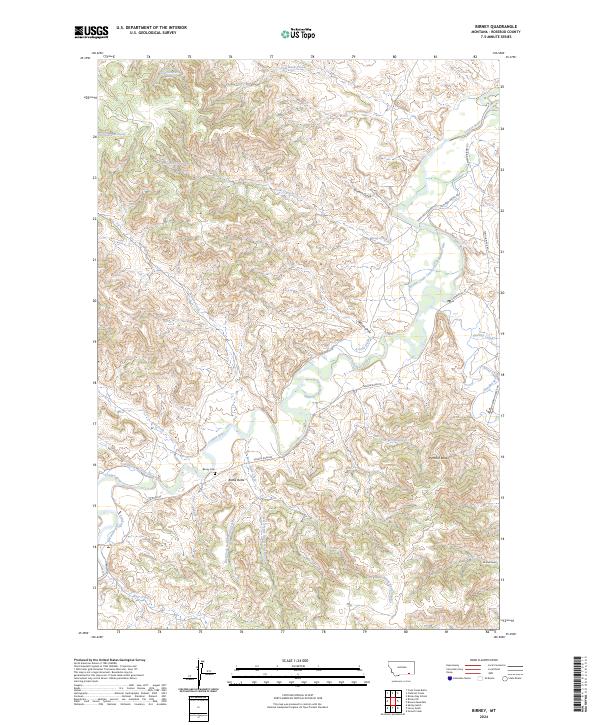 US Topo 7.5-minute map for Birney MT