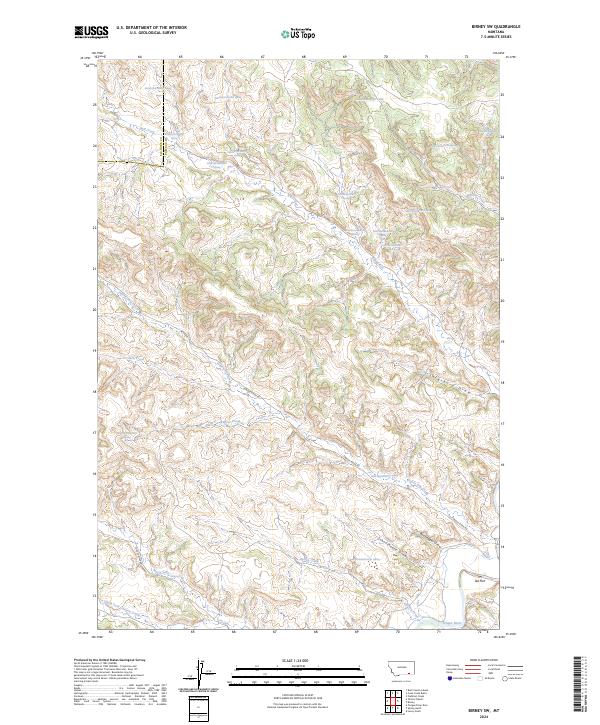 US Topo 7.5-minute map for Birney SW MT