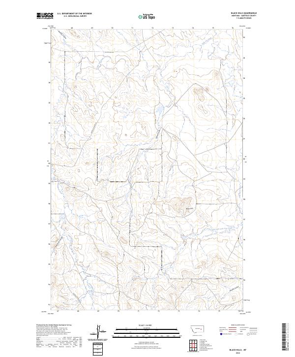 US Topo 7.5-minute map for Black Hills MT