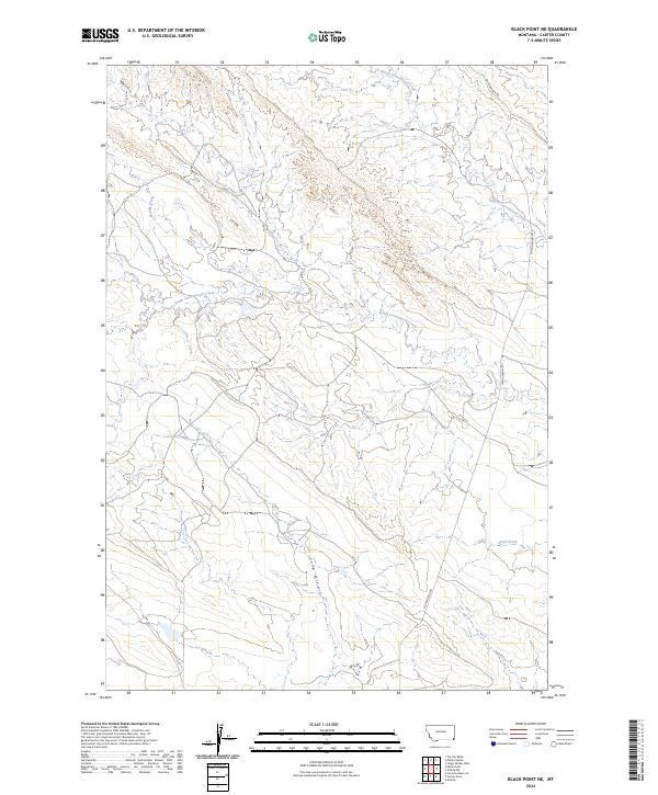 US Topo 7.5-minute map for Black Point NE MT