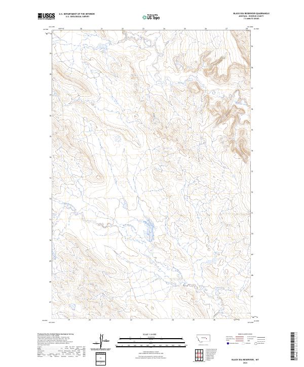 US Topo 7.5-minute map for Black Sea Reservoir MT