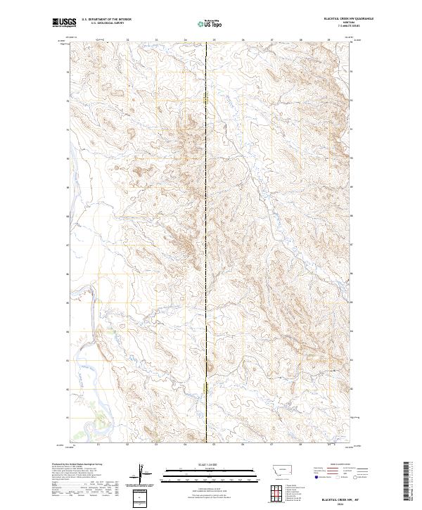 US Topo 7.5-minute map for Blacktail Creek NW MT