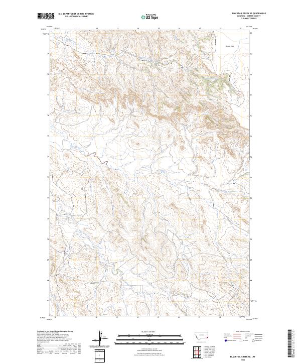 US Topo 7.5-minute map for Blacktail Creek SE MT