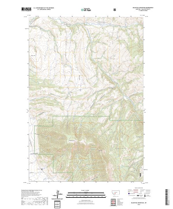 US Topo 7.5-minute map for Blacktail Mountain MT