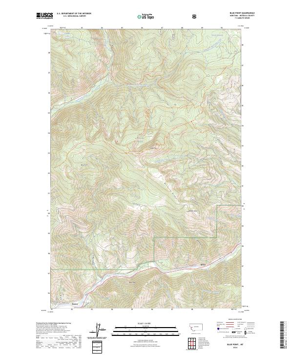 US Topo 7.5-minute map for Blue Point MT