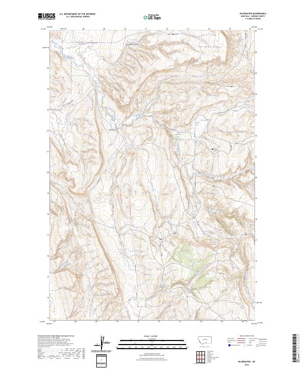 US Topo 7.5-minute map for Bluewater MT