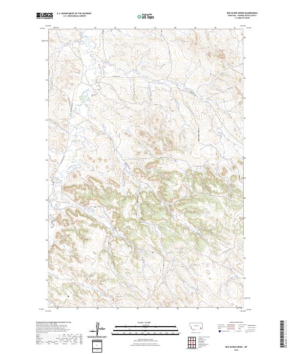 US Topo 7.5-minute map for Box Elder Creek MT