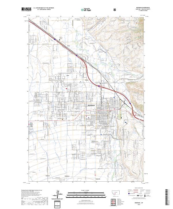 US Topo 7.5-minute map for Bozeman MT