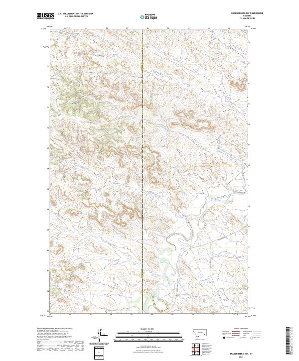 US Topo 7.5-minute map for Brandenberg NW MT