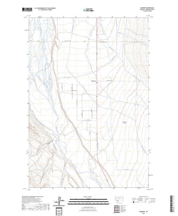 US Topo 7.5-minute map for Cameron MT