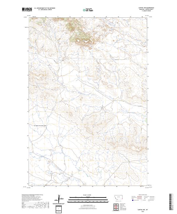 US Topo 7.5-minute map for Capitol NW MT