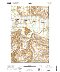 USGS US Topo 7.5-minute map for Chinook MT 2020