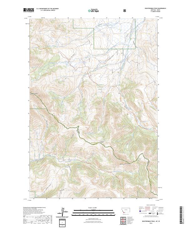 US Topo 7.5-minute map for Eighteenmile Peak MTID