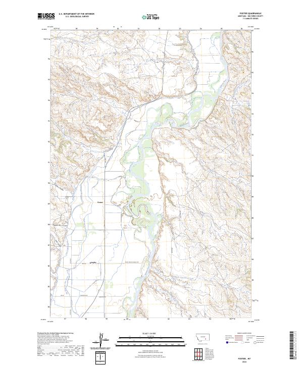 US Topo 7.5-minute map for Foster MT