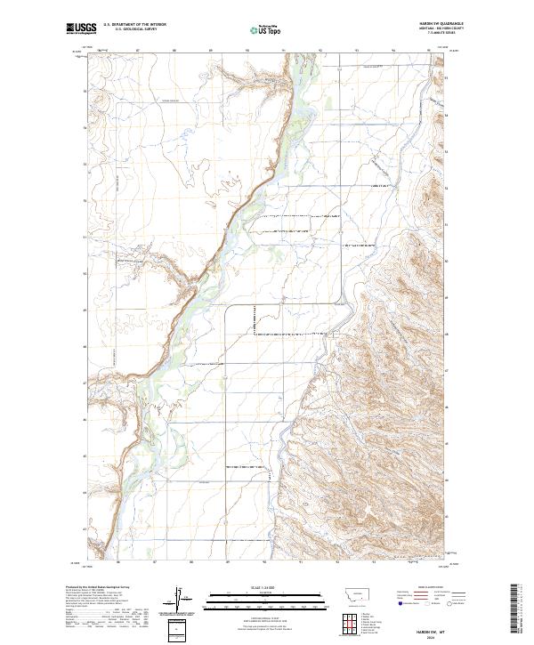 US Topo 7.5-minute map for Hardin SW MT