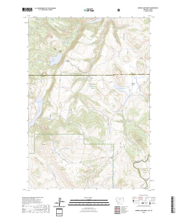 US Topo 7.5-minute map for Hidden Lake Bench MTID