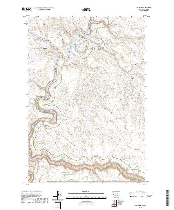 US Topo 7.5-minute map for Hillsboro MTWY