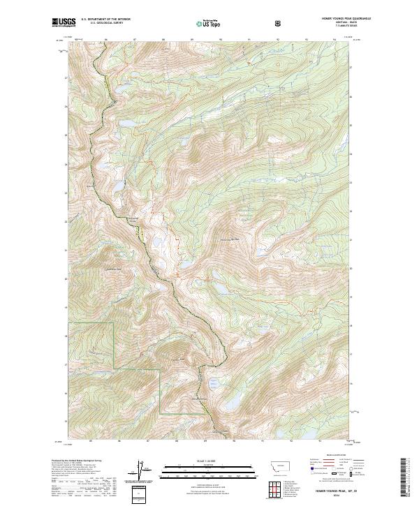 US Topo 7.5-minute map for Homer Youngs Peak MTID