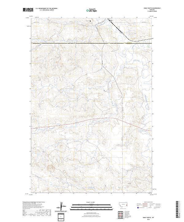 Us Topo 75 Minute Map For Ismay South Mt American Map Store 9218