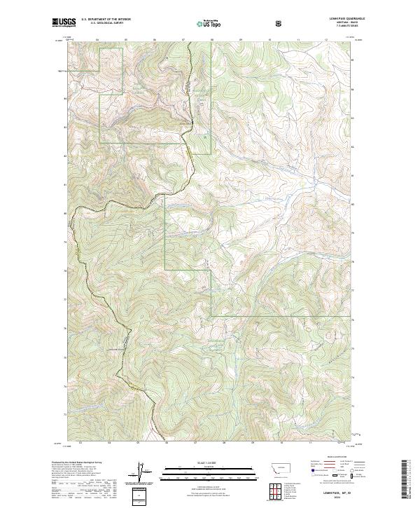 US Topo 7.5-minute map for Lemhi Pass MTID