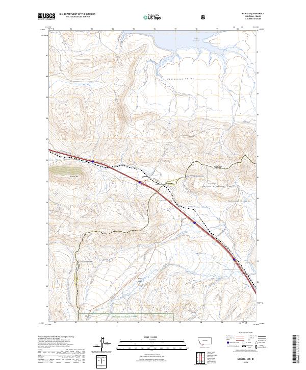 US Topo 7.5-minute map for Monida MTID