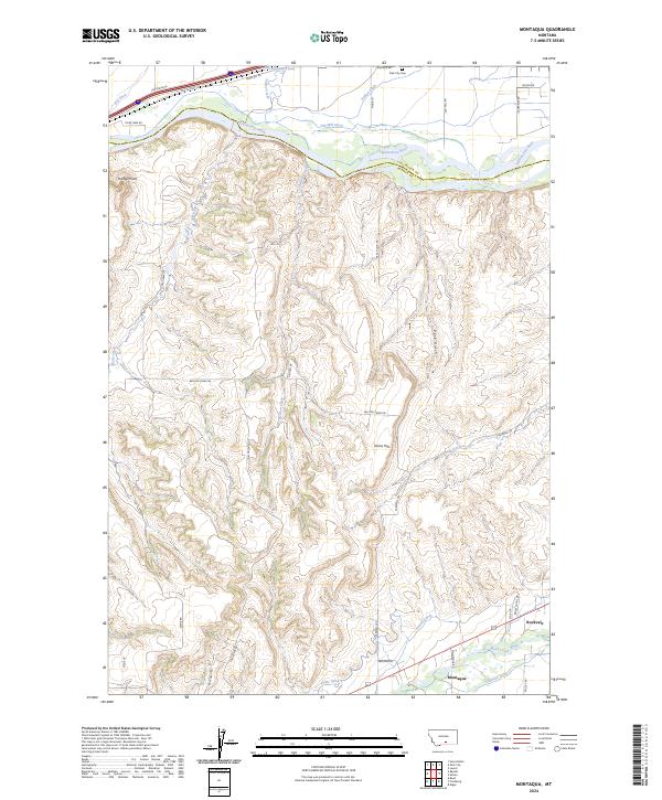 US Topo 7.5-minute map for Montaqua MT