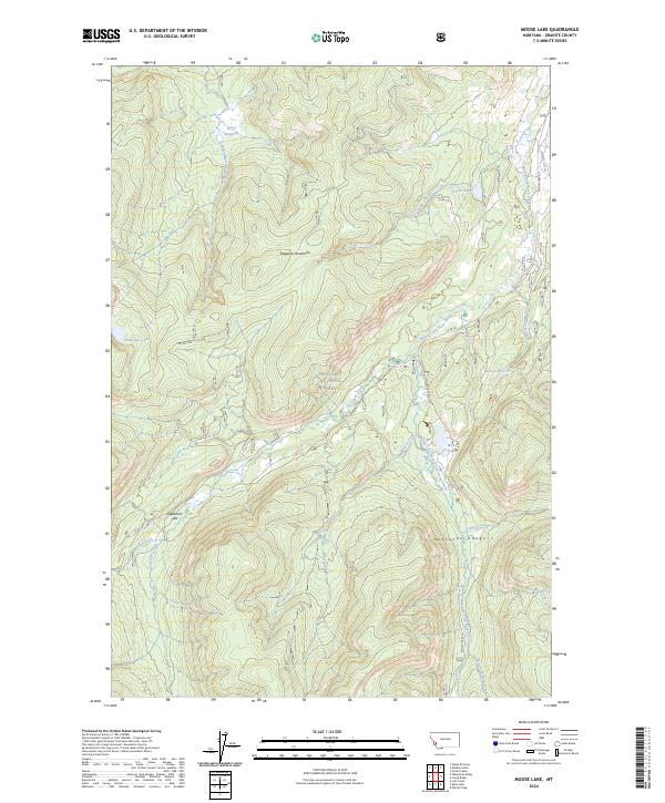 US Topo 7.5-minute map for Moose Lake MT