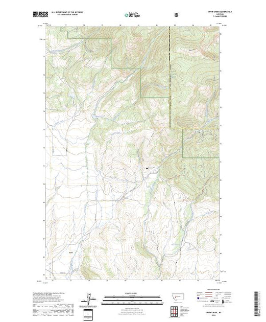 US Topo 7.5-minute map for Ophir Creek MT – American Map Store