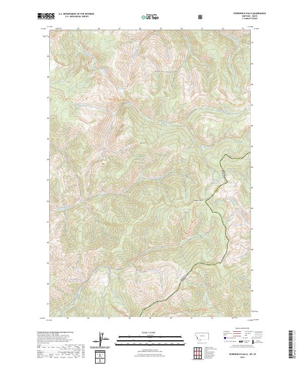 US Topo 7.5-minute map for Overwhich Falls MTID