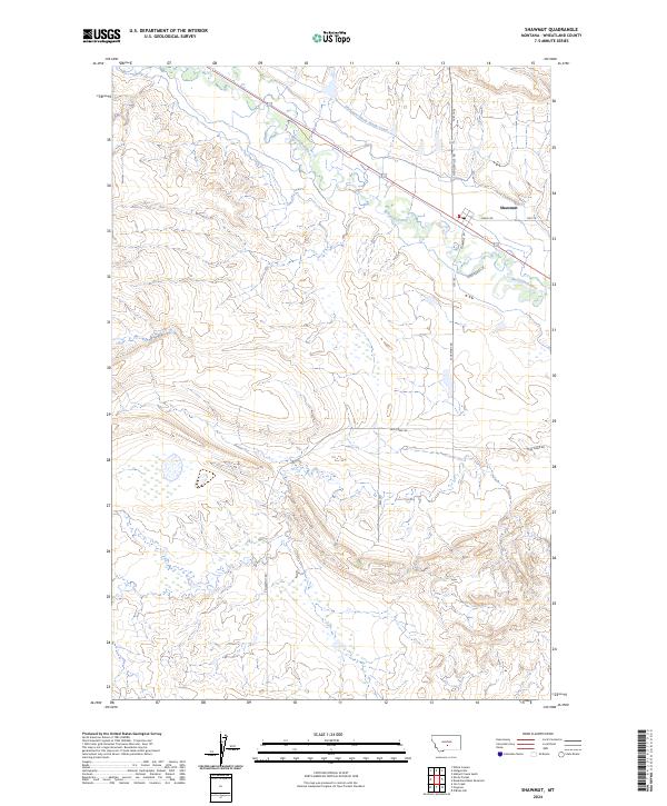 US Topo 7.5-minute map for Shawmut MT